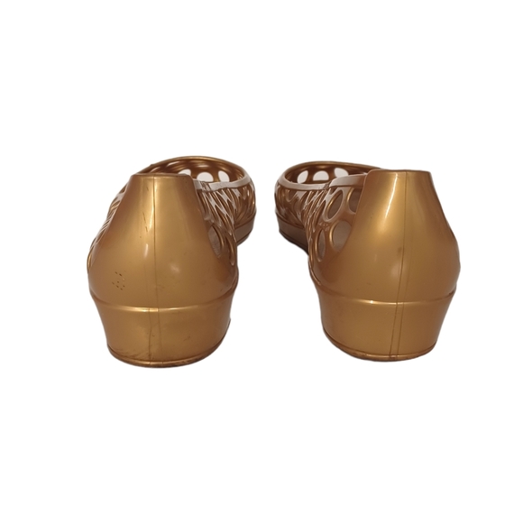 MARC JACOBS Gold Surf Jelly Perforated Polka Dot Closed Toe Sandals 35 (5) - Picture 5 of 11
